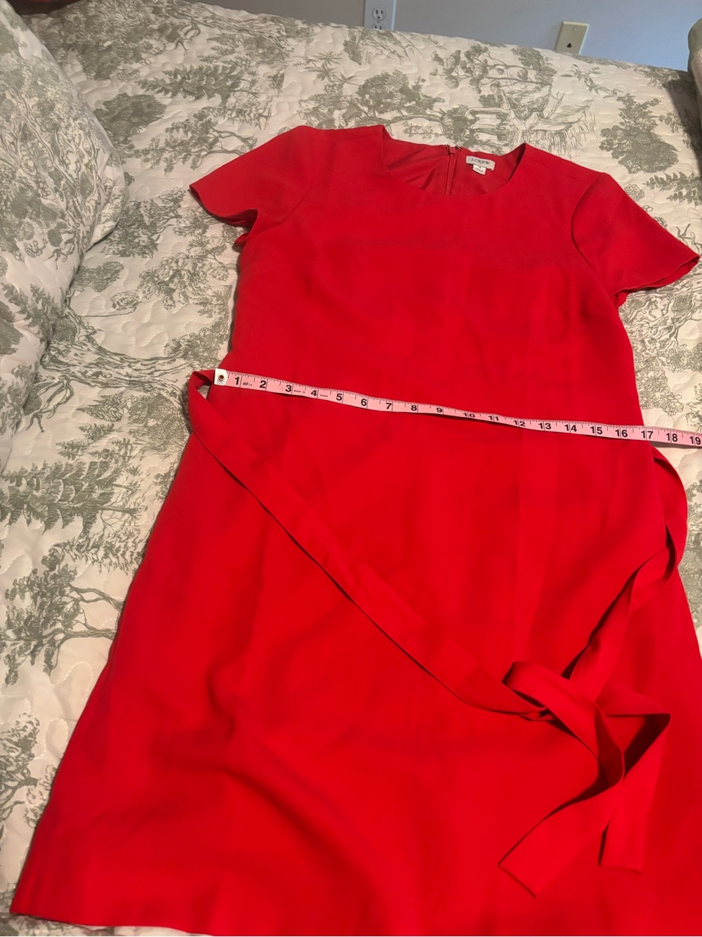 J. Crew Coral Tie-Waist Short-Sleeve Mini Dress sz 4, classic work to weekend - Picture 7 of 12